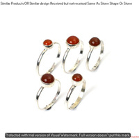 Carnelian 5 Pcs Wholesale Lot Ring 925 Silver Plated Ring NR-687