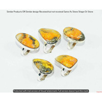 Bumble Bee Jasper 5 Pcs Wholesale Lot Ring 925 Silver Plated Ring NR-514