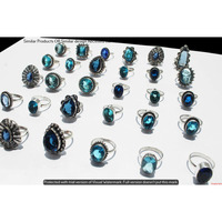 Blue Topaz 5 Pcs Wholesale Lot Ring 925 Silver Plated Ring NR-505