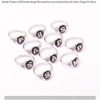 Alphabet Ring 5 Pcs Wholesale Lot Ring 925 Silver Plated Ring NR-159