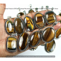 Tiger Eye 5 Pcs Wholesale Lot 925 Sterling Silver Plated Jewelry NP-17-545