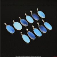 Opalite 5 Pcs Wholesale Lot 925 Sterling Silver Plated Jewelry NP-17-488