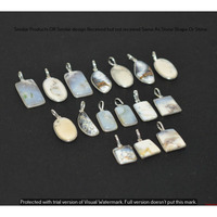 Dendrite Opal 5 Pcs Wholesale Lot 925 Sterling Silver Plated Jewelry NP-17-468