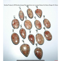Sunstone 5 Pcs Wholesale Lot 925 Sterling Silver Plated Jewelry NP-17-404