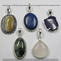 Agate & Multi 5 Pcs Wholesale Lot 925 Sterling Silver Plated Jewelry NP-17-330