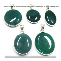 Green Onyx 5 Pcs Wholesale Lot 925 Sterling Silver Plated Jewelry NP-17-318