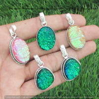 Triplet Opal 5 Pcs Wholesale Lot Silver Plated Jewelry NP-17-304