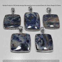 Sodalite 5 Pcs Wholesale Lot 925 Sterling Silver Plated Jewelry NP-17-260