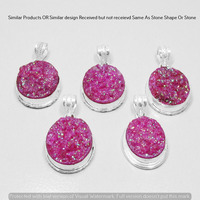 Titanium Druzy 5 Pcs Wholesale Lot 925 Sterling Silver Plated Jewelry NP-17-257