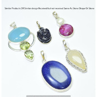 Lapis Lazuli & Multi 5 Pcs Wholesale Lot 925 Silver Plated Jewelry NP-17-254
