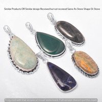 Green Onyx & Multi 5 Pcs Wholesale Lot 925 Silver Plated Jewelry NP-17-146