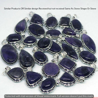 Amethyst 5 Pcs Wholesale Lot 925 Sterling Silver Plated Jewelry NP-14-383