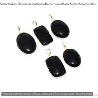 Black Onyx 5 Pcs Wholesale Lot 925 Sterling Silver Plated Jewelry NP-13-498