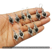 Black Onyx 15 Pair Wholesale Lot 925 Sterling Silver Earring NLE-926