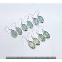 Chalcedony 15 Pair Wholesale Lot 925 Sterling Silver Earring NLE-897