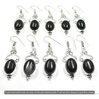 Black Onyx 15 Pair Wholesale Lot 925 Sterling Silver Earring NLE-850