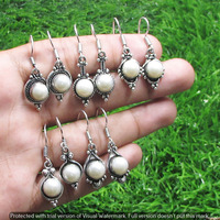 Pearl 15 Pair Wholesale Lot 925 Sterling Silver Earring NLE-825