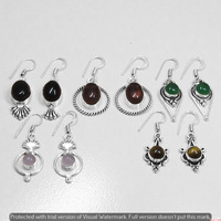 Tiger Eye & Mixed 15 Pair Wholesale Lot 925 Sterling Silver Earring NLE-803