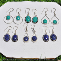 Multi & Mixed 15 Pair Wholesale Lot 925 Sterling Silver Earring NLE-792