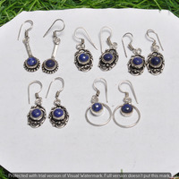 Lapis Lazuli 15 Pair Wholesale Lot 925 Sterling Silver Earring NLE-788