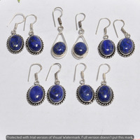 Lapis Lazuli 15 Pair Wholesale Lot 925 Sterling Silver Earring NLE-770