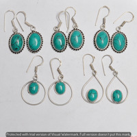 Turquoise 15 Pair Wholesale Lot 925 Sterling Silver Earring NLE-749