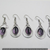 Amethyst 10 Pair Wholesale Lot 925 Sterling Silver Earring NLE-565