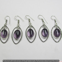 Amethyst 10 Pair Wholesale Lot 925 Sterling Silver Earring NLE-561