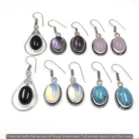 Amethyst 10 Pair Wholesale Lot 925 Sterling Silver Earring NLE-547