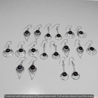 Black Onyx 10 Pair Wholesale Lot 925 Sterling Silver Earring NLE-496