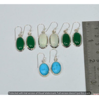 Opalite & Mixed 1 Pair Wholesale Lot 925 Sterling Silver Earring NLE-2991