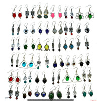 Multi & Mixed 100 Pair Wholesale Lot 925 Sterling Silver Earring NLE-2704