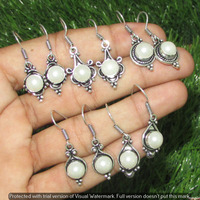 Pearl 100 Pair Wholesale Lot 925 Sterling Silver Earring NLE-2644