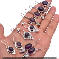 Amethyst 100 Pair Wholesale Lot 925 Sterling Silver Earring NLE-2556