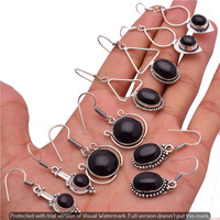 Black Onyx 100 Pair Wholesale Lot 925 Sterling Silver Earring NLE-2553