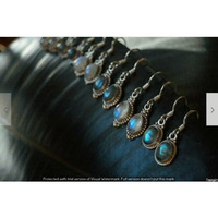 Labradorite 100 Pair Wholesale Lot 925 Sterling Silver Earring NLE-2539