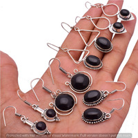 Black Onyx 100 Pair Wholesale Lot 925 Sterling Silver Earring NLE-2502