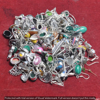 Garnet & Mixed 50 Pair Wholesale Lot 925 Sterling Silver Earring NLE-2291