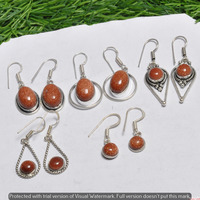 Sunstone 50 Pair Wholesale Lot 925 Sterling Silver Earring NLE-2276