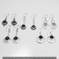 Garnet & Mixed 20 Pair Wholesale Lot 925 Sterling Silver Earring NLE-1106