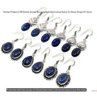 Lapis Lazuli 5 Pr Wholesale Lot 925 Sterling Silver Plated Jewelry NE-17-263