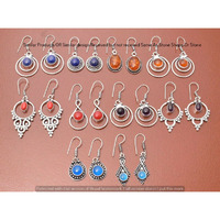 Lapis Lazuli & mix 5 Pr Wholesale Lot 925 Sterling Silver Plated Jewelry-17-176