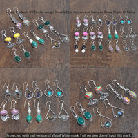 Turquoise & Multi 5 Pr Wholesale Lot 925 Sterling Silver Plated Jewelry NE-328
