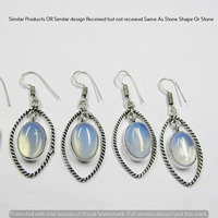 Opalite 5 Pr Wholesale Lot 925 Sterling Silver Plated Jewelry NE-230