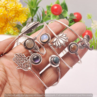 Amethyst & Multi 50pcs Bracelet Lot 925 Silver Plated Cuff Bangle NC-21-214