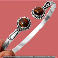 Tiger Eye 50 Pcs Wholesale Lot 925 Sterling Silver Cuff Bangle NB-713