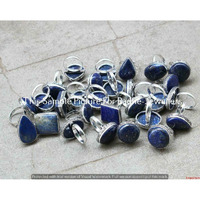 Lapis Lazuli Gemstone 1 PCS Wholesale Lot 925 Silver Plated Rings LR-11-326