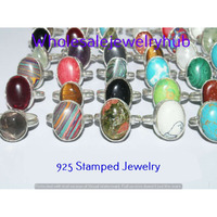 Turquoise & Mixed 5 PCS Wholesale Lot 925 Sterling Silver Rings LR-07-203