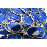 Lapis Lazuli 5 pcs Wholesale Lots 925 Sterling Silver Plated Pendant LP-340