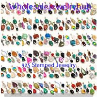 Mixed Gemstone 10pcs Wholesale Lots Jewelry Pendant Lot